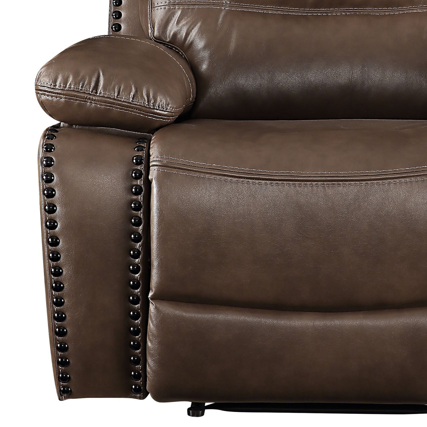 Clarke Power Recliner with Pillow Top Arm - Brown