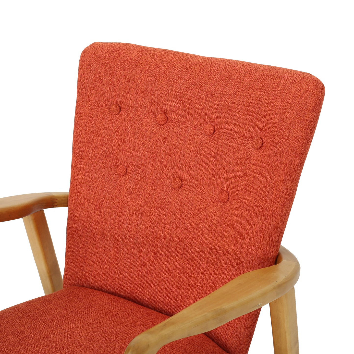 Shania Solid Wood Rocking Chair - Orange