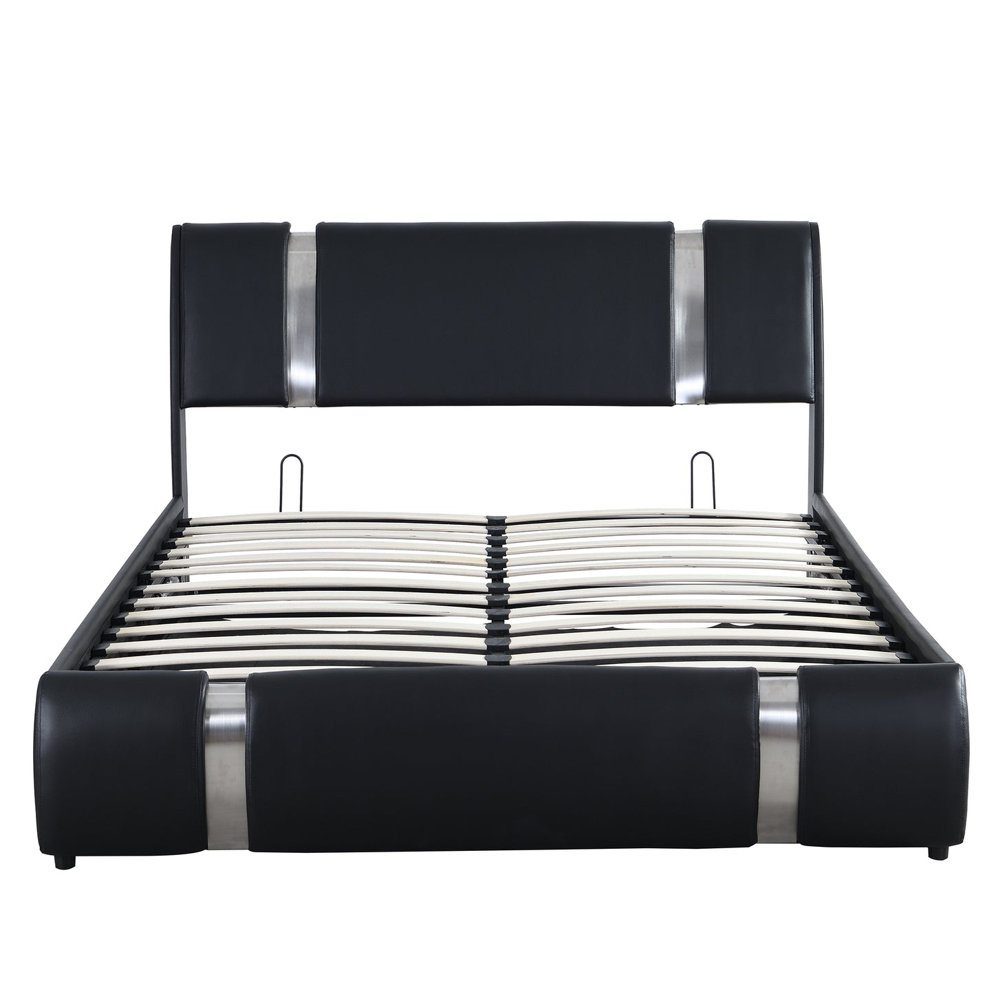 Quillon Queen Size Storage Platform Bed w Hydraulic System - Black