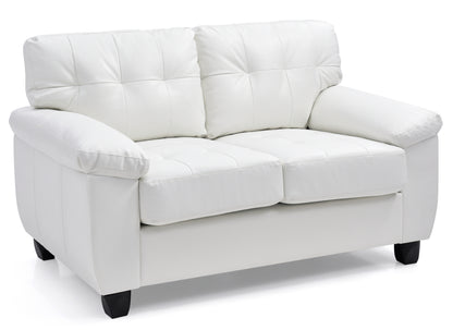 Silva Contemporary Loveseat - White