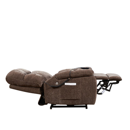 Quest Power Lift Recliner Chair  with Massage and Heat - Brown