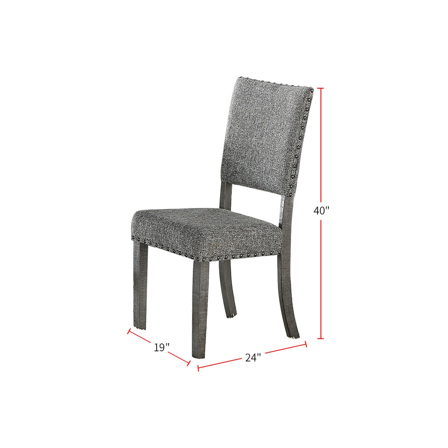 Takako Fabric Dining Chair (Set of 2) - Gray