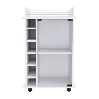 Barraza Bar Cabinet With Wheels - White