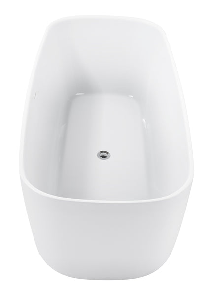 Sato 59" Acrylic Freestanding Soaking Bathtub  - White