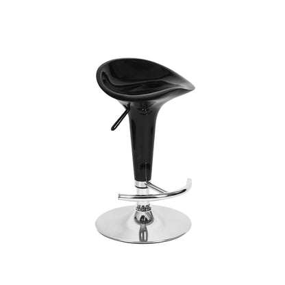 Space One Swivel Adjustable Height Bar Stools - Black Set of 2