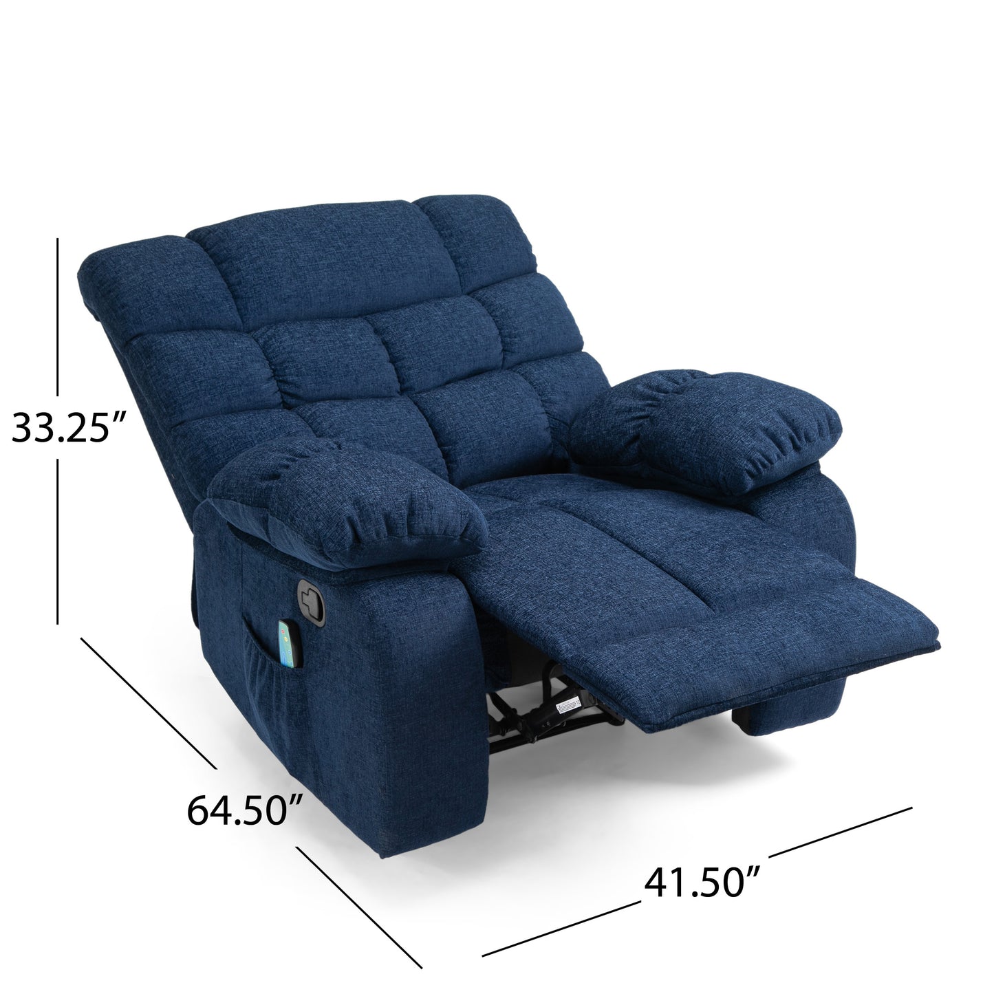 Jovan Power Recliner with Massage - Blue