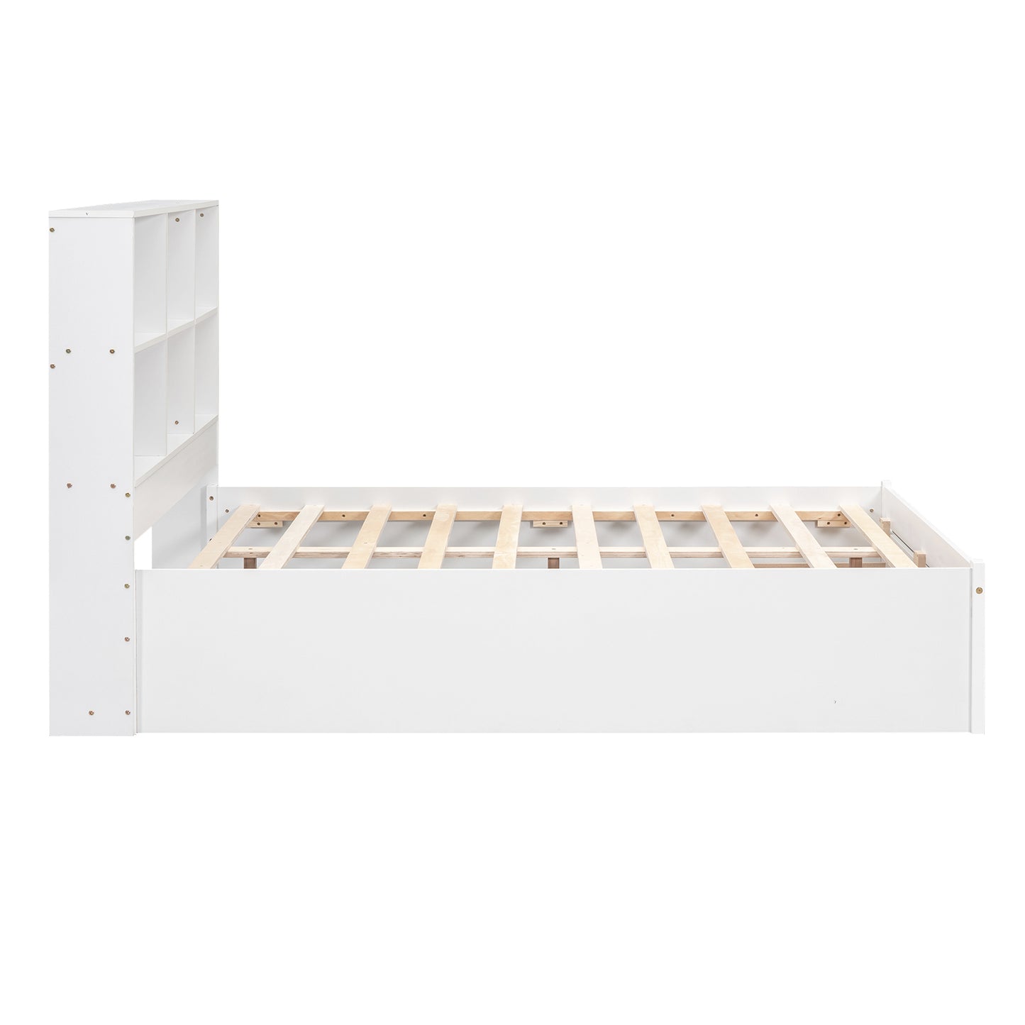 Jazz Full Size Platform Bed w 2 Drawers - White