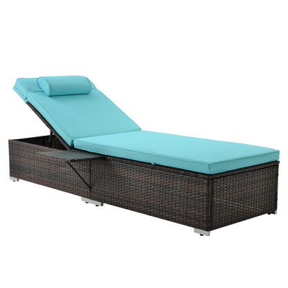 Valencia Outdoor PE Wicker Chaise Lounge  (Set of 2)