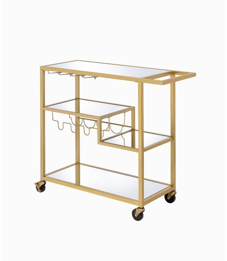 Champagne Serving Cart & Mirror