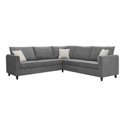 Elara Upholstered Living Room Sectional Sofa -Gray