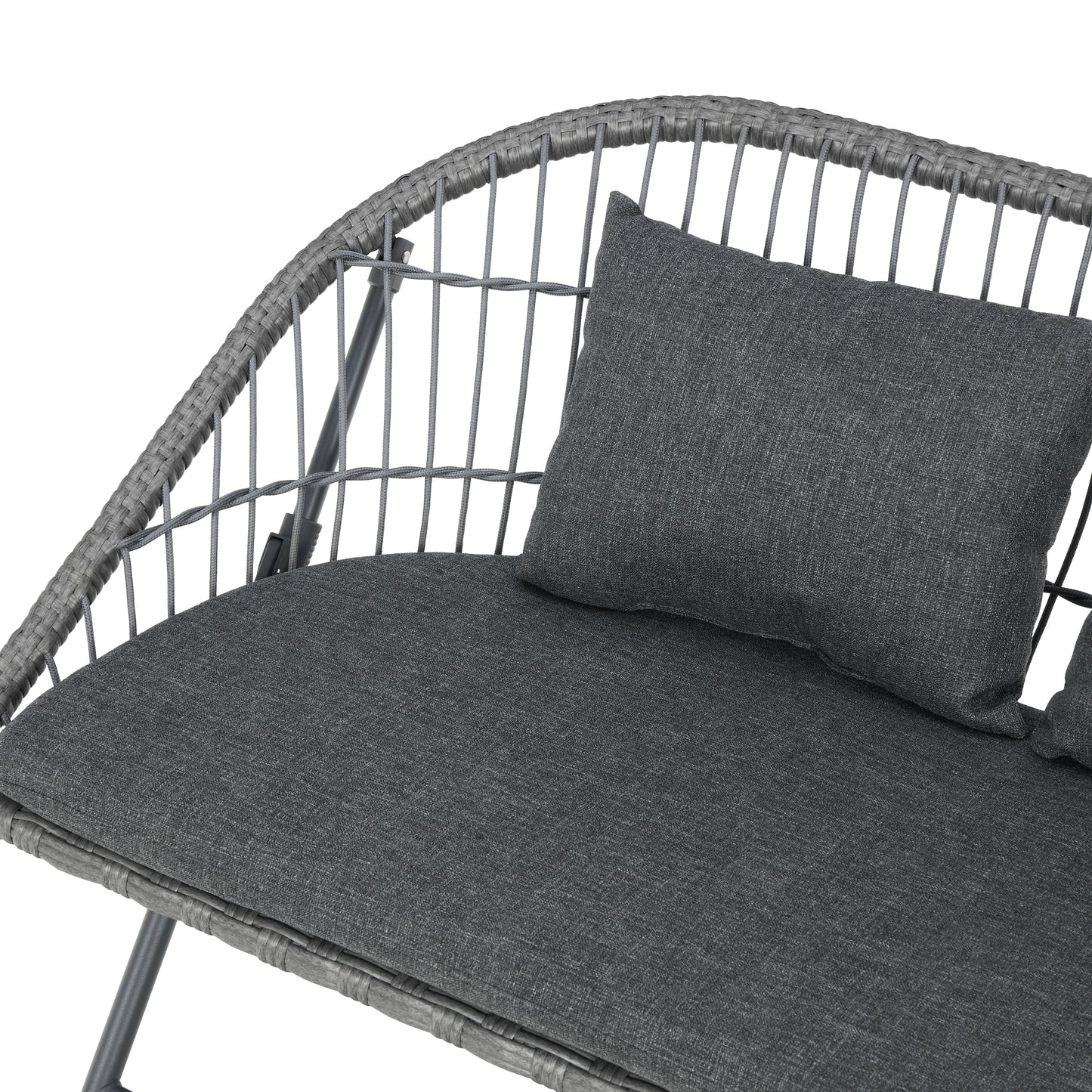 Byrnes Patio Wicker Outdoor Sofa Set 3pcs - Gray