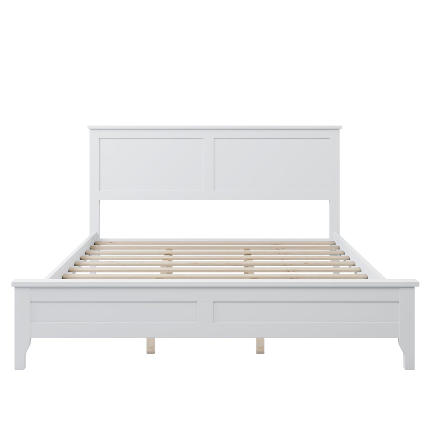 Miller Queen Size Platform Bed Frame - White