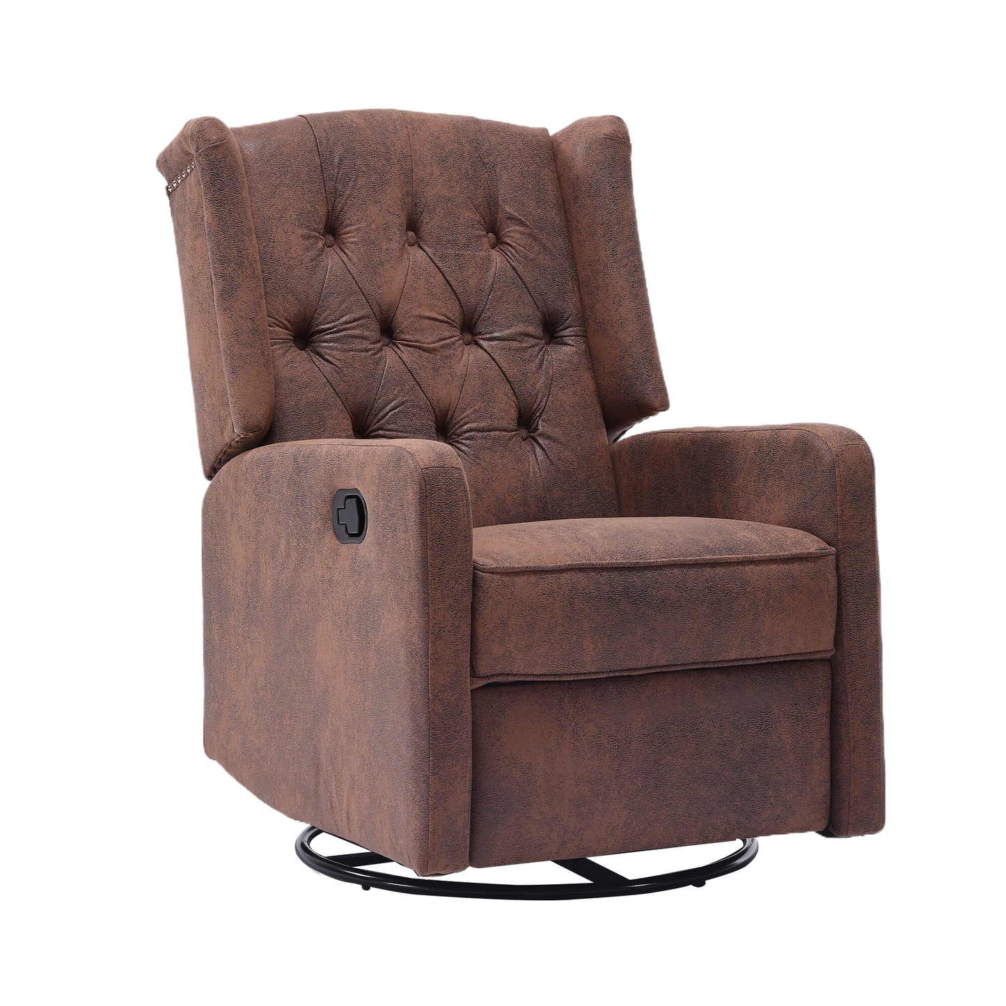 Davina Swivel Rocking Recliner Chair - Coffee