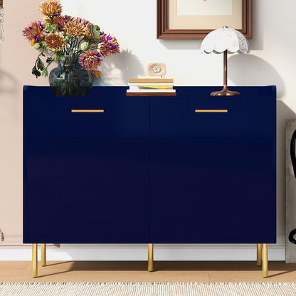 Melo Wooden Storage Cabinet - Navy Blue