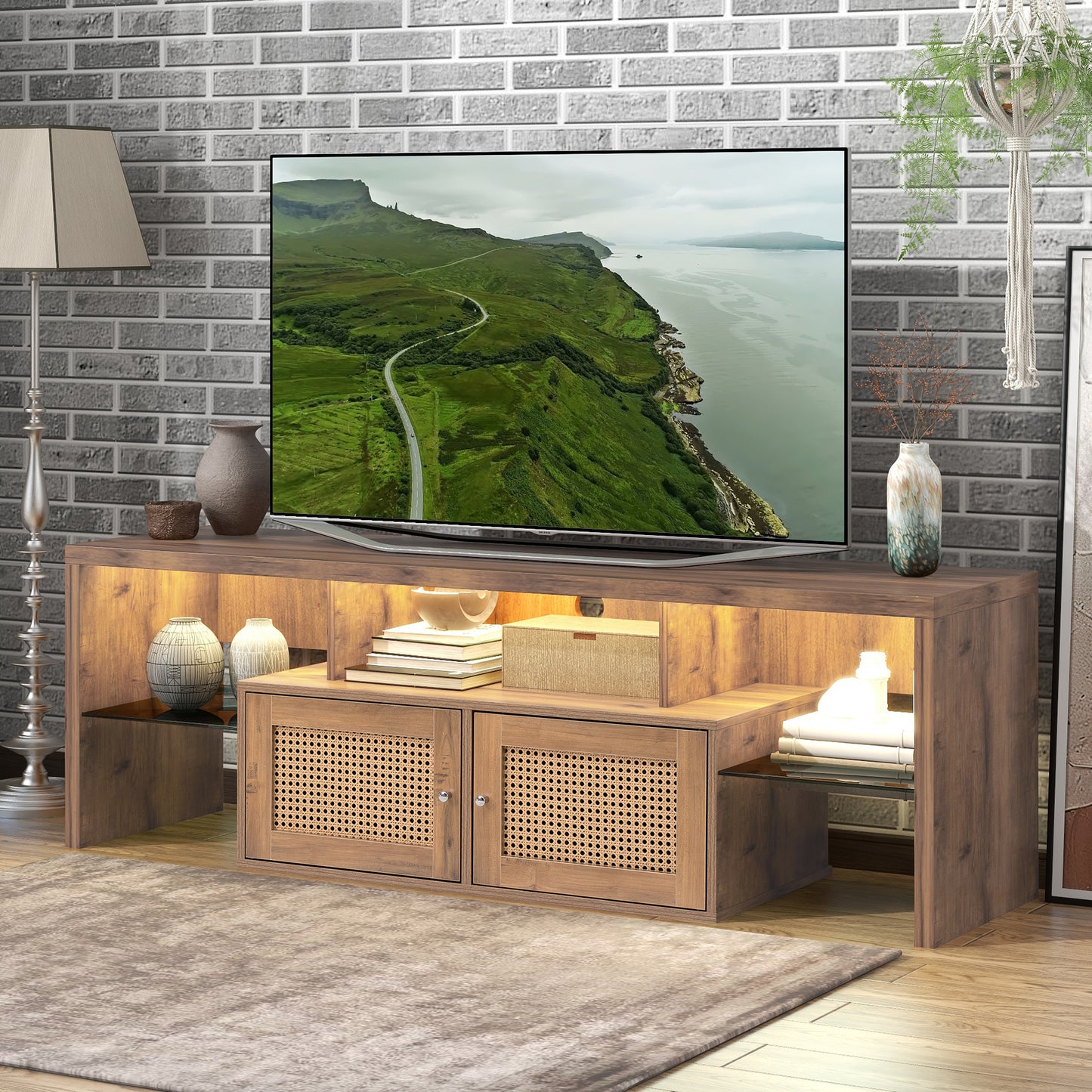 Nida TV Stand with LED lights