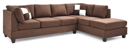 Malone Sectional Sofa - Chocolate