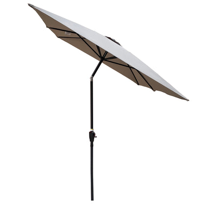 Zane 6 x 9 ft  Patio Umbrella with Crank - Gray