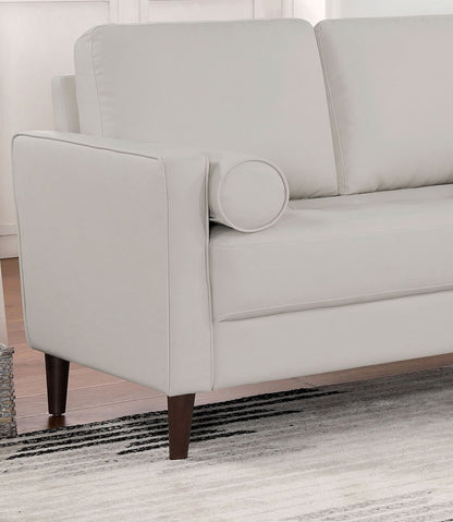 Houston Loveseat Leatherette Upholstered - Off White