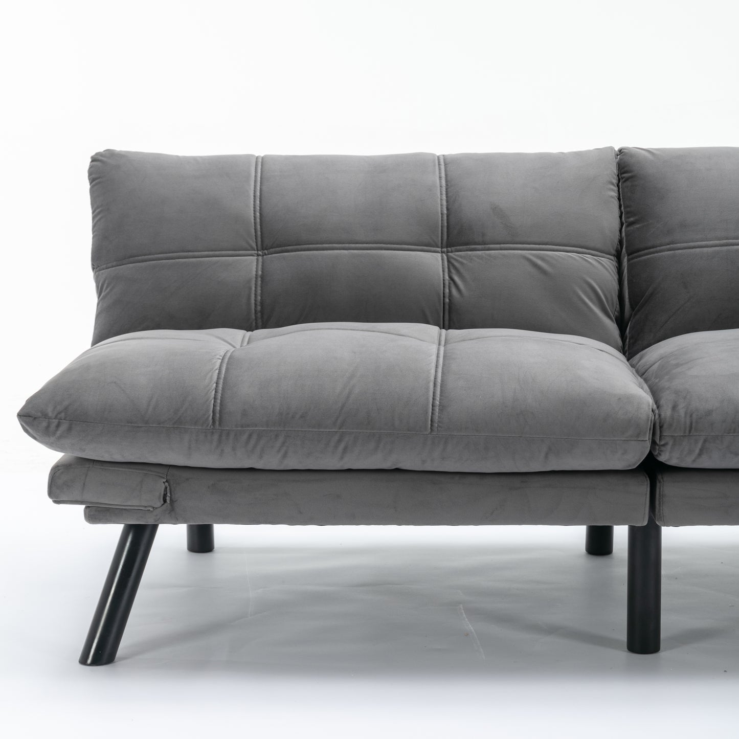 Vega Convertible Folding Modern Sofa Bed - Light Gray