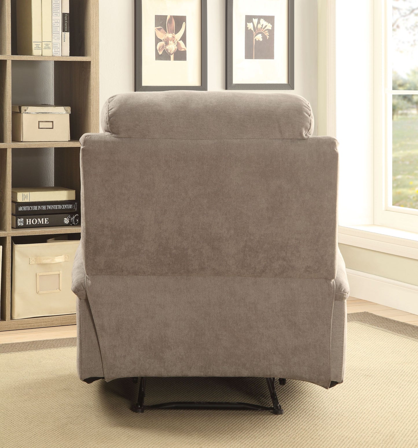 Voe Recliner Chair with Cup Holder - Gray