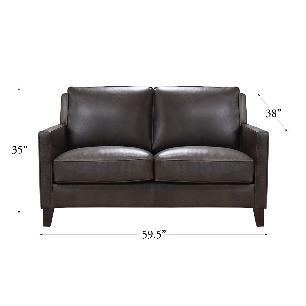 Ashby Waxy Pull-up Leather Loveseat