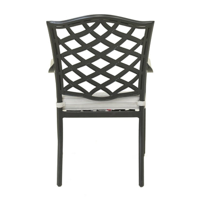 Rosita Patio Dining Arm Chair (Set of 2) - Silver