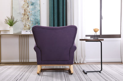 Jarvis Velvet Rocking Chair - Purple