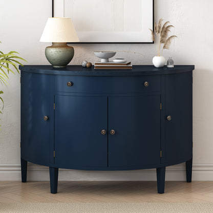 Hobs Curved Design Storage Cabinet - Navy Blue