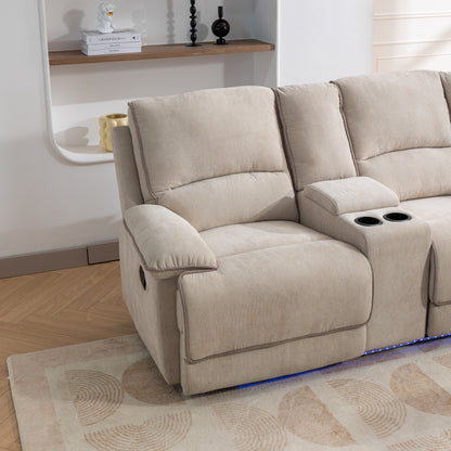 Omar Manual Reclining Set - Cream