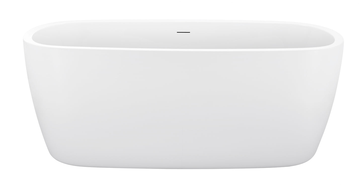 Timo 67"  Acrylic Freestanding Soaking Bathtub  - White