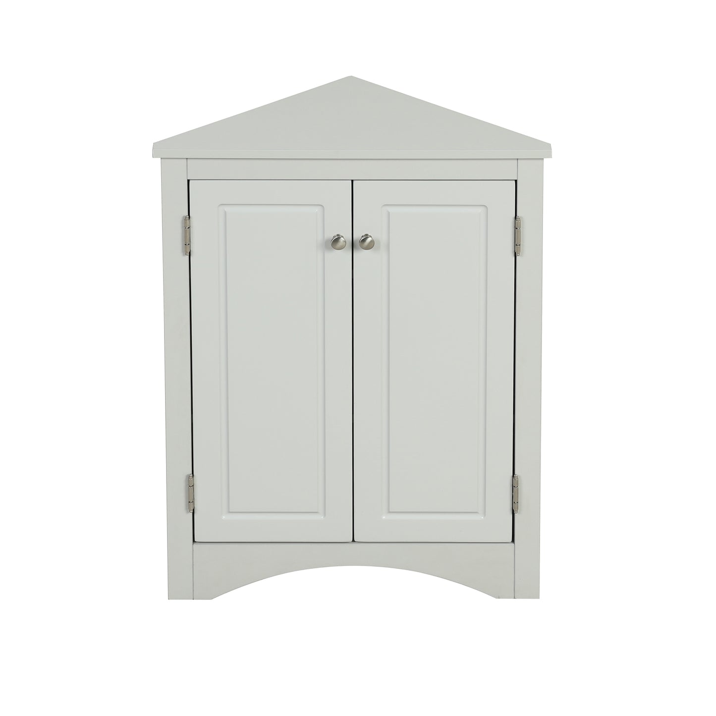 Modern Triangle Corner Cabinet -  Gray