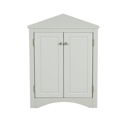 Modern Triangle Corner Cabinet -  Gray