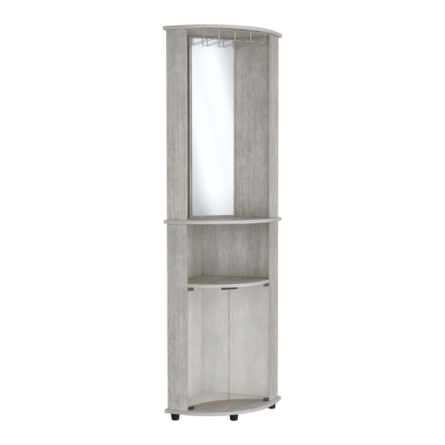 Nashville Corner Bar Cabinet - Gray