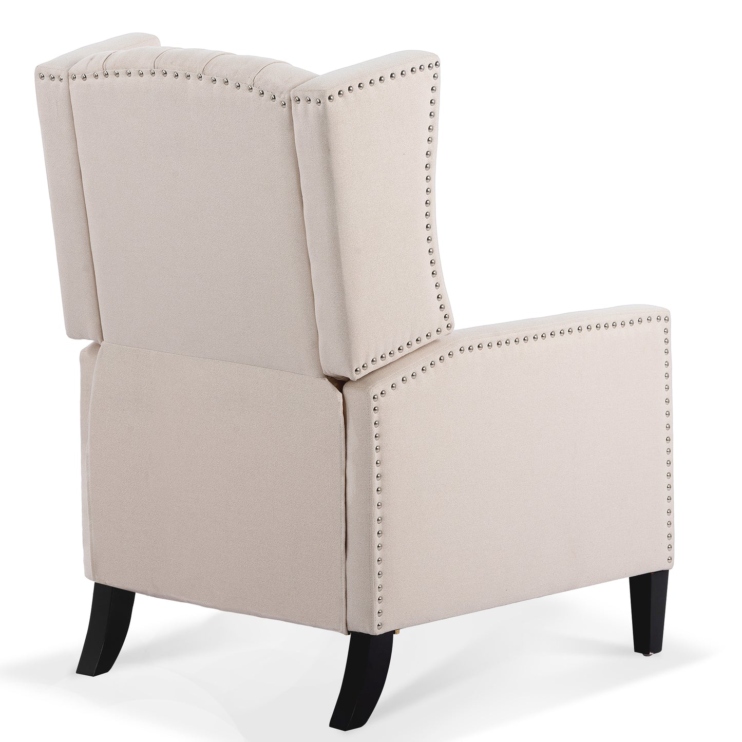 Nix Wide Manual Wing Chair Recliner - Beige