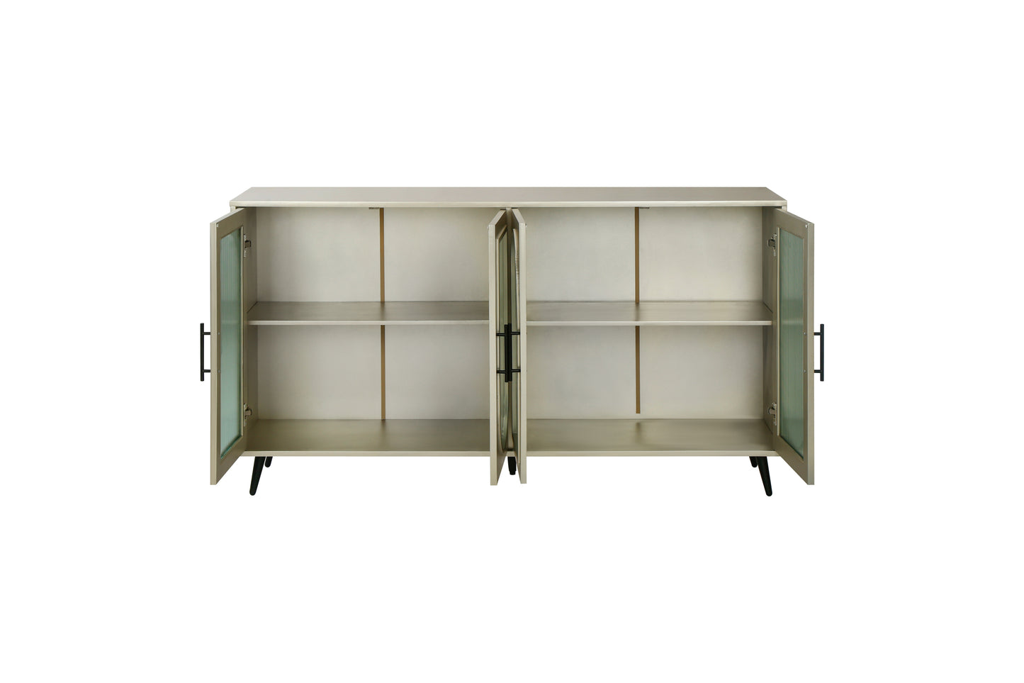 Mez Storage Cabinet  With Adjustable Shelves - Antique Gold