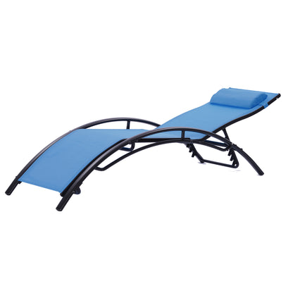 Blosso Outdoor Chaise Lounges (Set of 2) - Blue