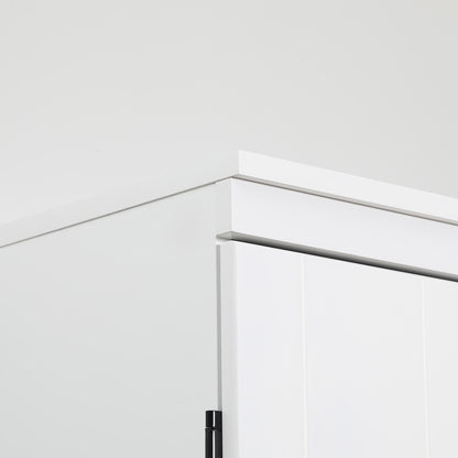 Frado Tall Freestanding Storage Cabinet - White