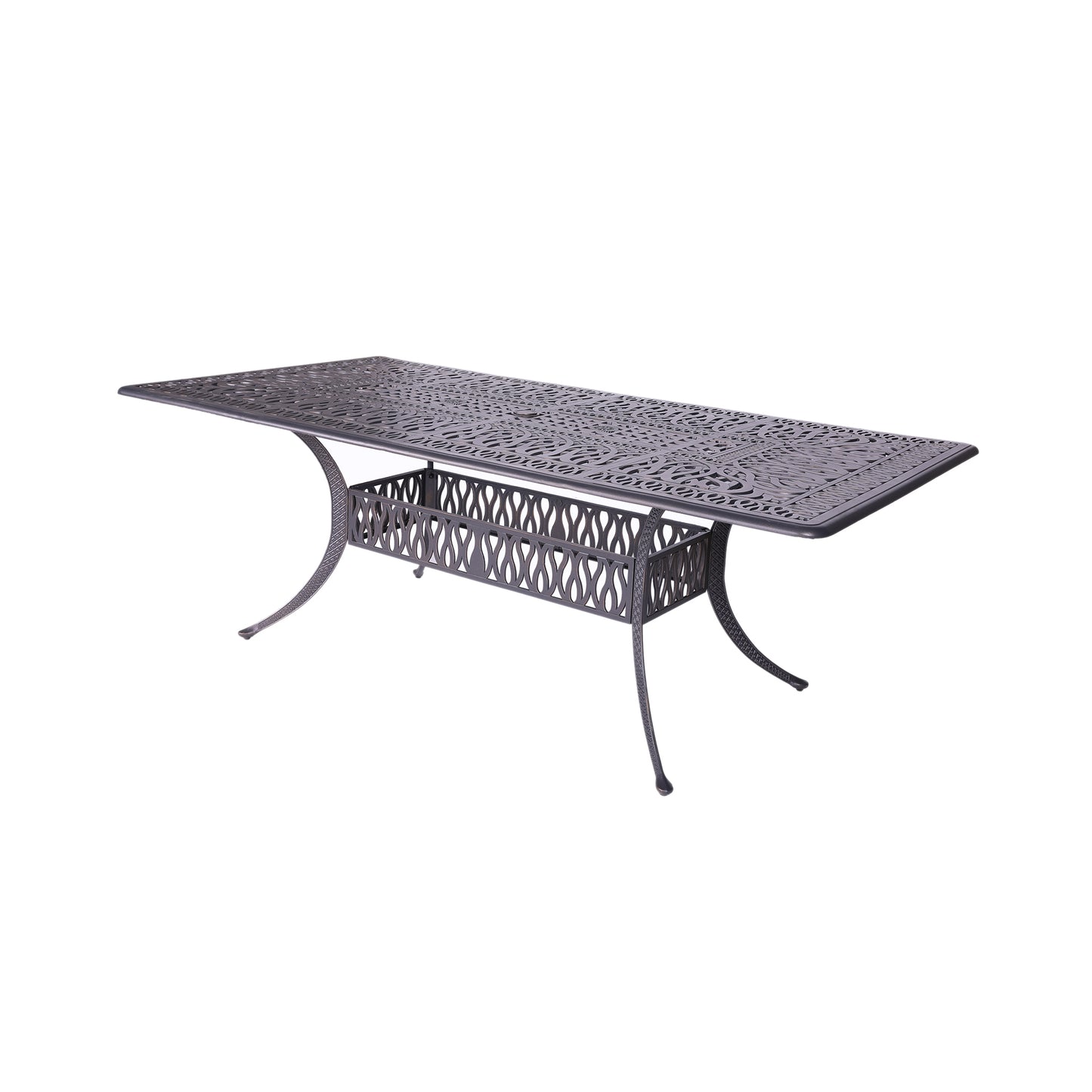 Tararo Patio Rectangle Table - Gunmetal