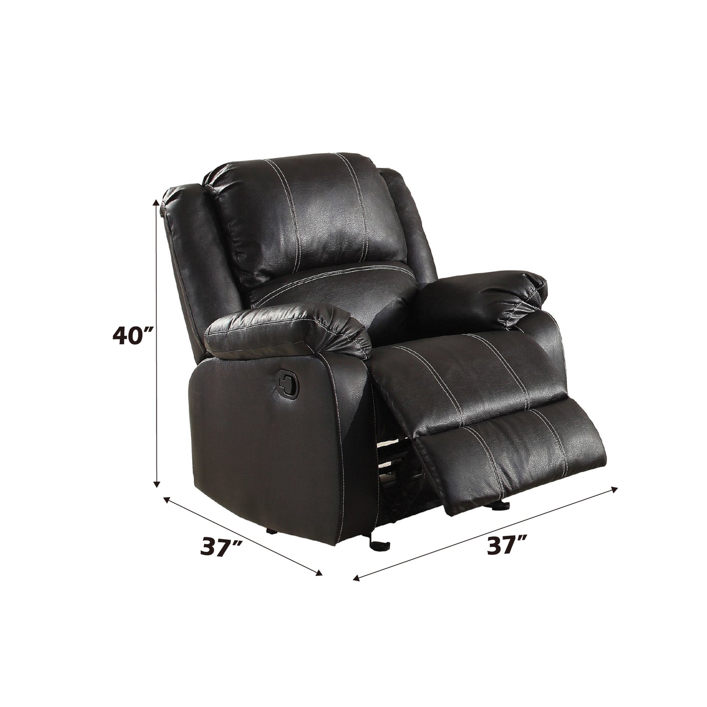 Zuriel Motion Rocker Recliner - Black