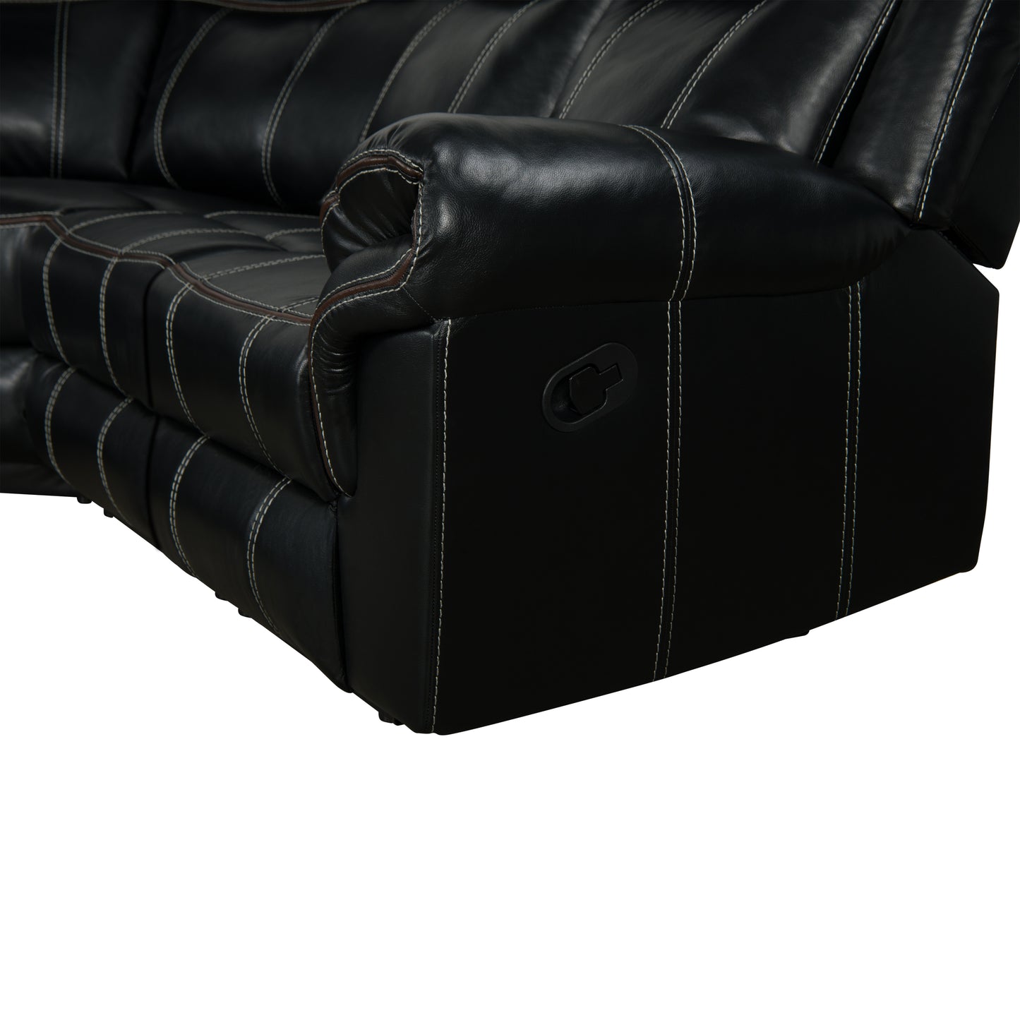 Ainka Sectional Manual Recliner - Black