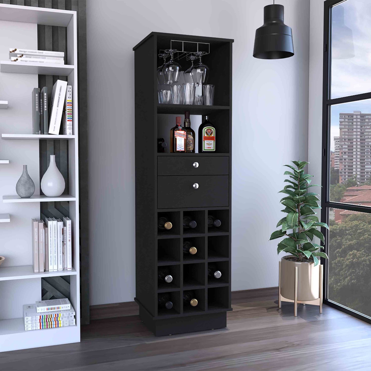 Stacy Bar Cabinet - Black