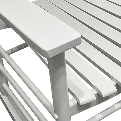 Lupe III Wooden Porch Rocker Chair - White