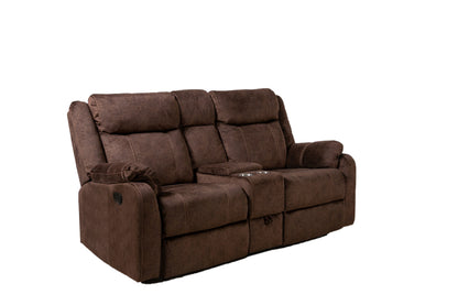 Sonet Recliner Console Loveseat - Coffee