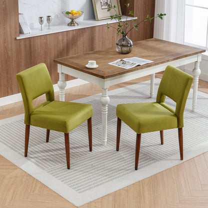 Giordano Dining Chairs with Solid Wood (Set of 2) - Green