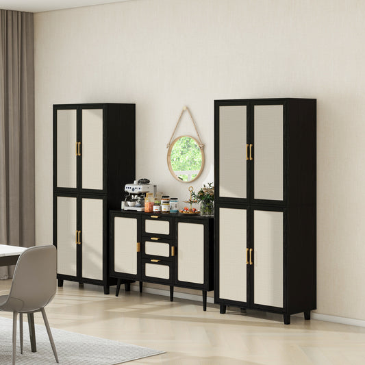 Acuna 4 Door Storage Cabinet - Black