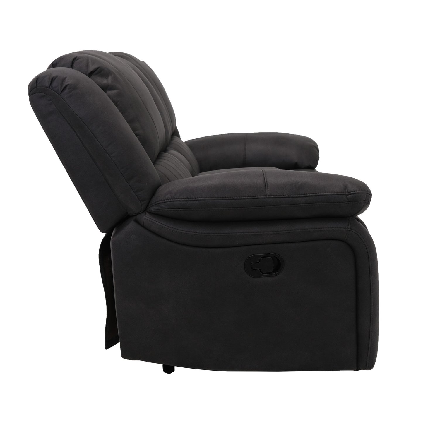 Marshall Black Reclining Console Loveseat