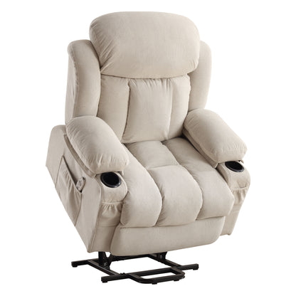 Vanbow II Power Lift Recliner Chair with Heat and Massage with USB - Beige