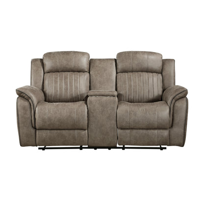 Zane Fabric Loveseat Classic - Brown+Sand