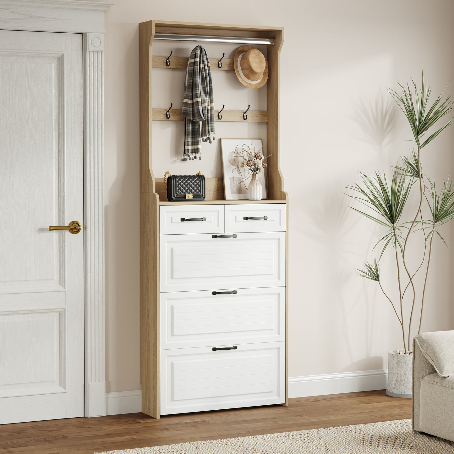 Chelsea Shoe Storage Cabinet - White