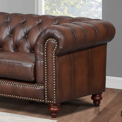 Alton Bay Top Grain Leather Loveseat